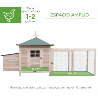 Gallinero Madera Exterior con Jaula