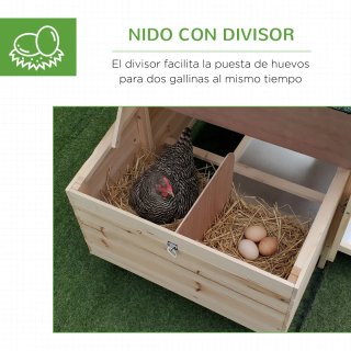 Gallinero Madera Exterior con Jaula