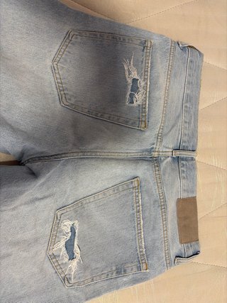 Bershka Shorts Azules Rotos Talla 42