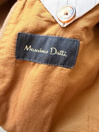 Americana Massimo Dutti Lino Algodón T.48 M