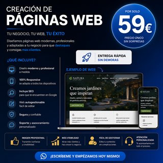 Páginas web profesionales desde 59€