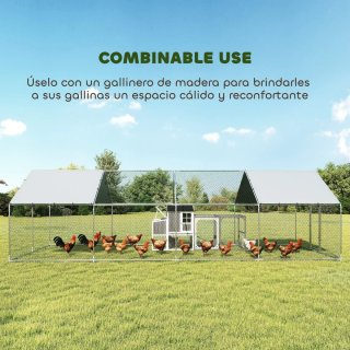 Gallinero Exterior Acero Galvanizado Grande