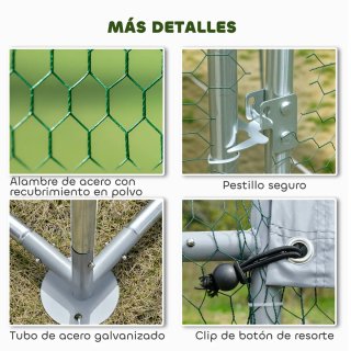 Gallinero Exterior Acero Galvanizado Grande