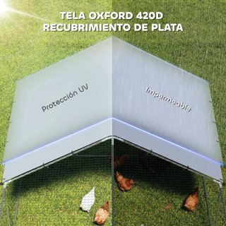Gallinero Exterior Acero Galvanizado Grande
