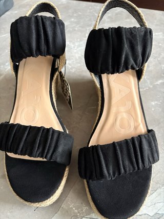 Sandalias Chica 10 Negras Talla 39 Nuevas