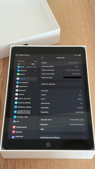 iPad 8ª Gen 128GB Plata
