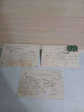 REBAJADO.Lote de 3 postales antiguas
