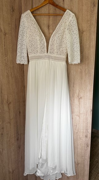 Vestido de novia silueta en A