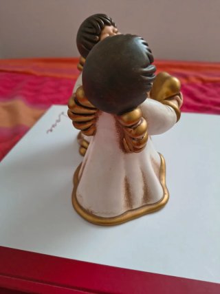 Coppia Angeli Cantori Thun Cuore Oro