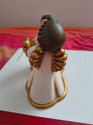 Coppia Angeli Cantori Thun Cuore Oro