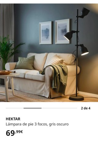 Lámpara de pie Ikea Hektar 3 focos