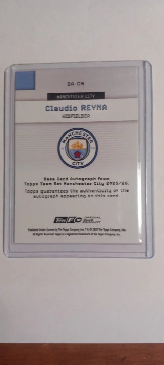 Carta Claudio Reyna Firmada y Numerada 085/150