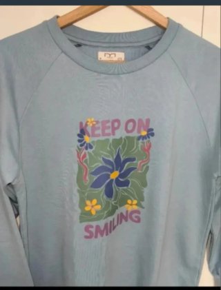 Sudadera Milano floral azul