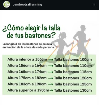 Bastones bambú Trail Running
