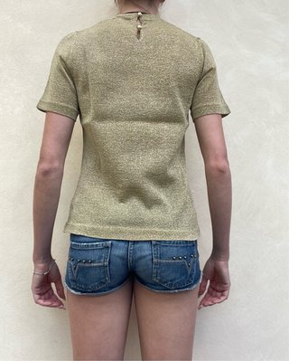 T-shirt lurex dorata tg. S/M