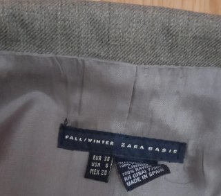 Traje Americana y Pantalón Beige/Gris