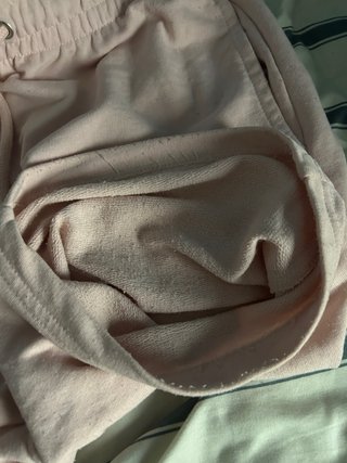 Pantalón corto chándal rosa hombre