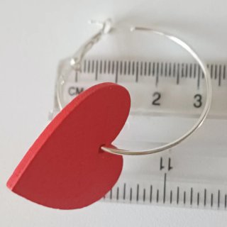 Aros 3cm diametro con corazon de madera
