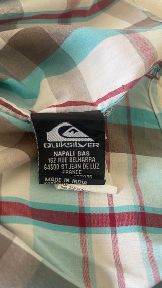 Camisa Quiksilver cuadros manga corta Mid Fit