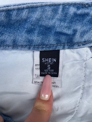 Jeans SHEIN vita alta a gamba larga con cuori