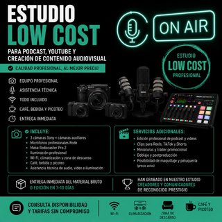 Estudio profesional para Podcast y audiovisual.