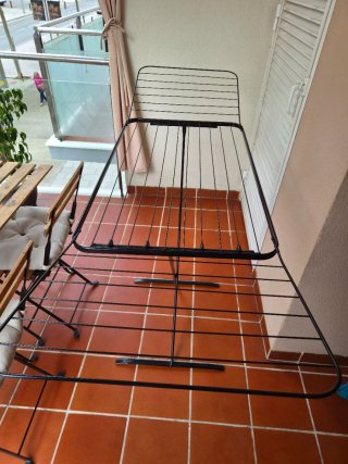 Tendedero plegable metálico negro