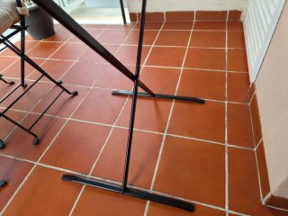 Tendedero plegable metálico negro