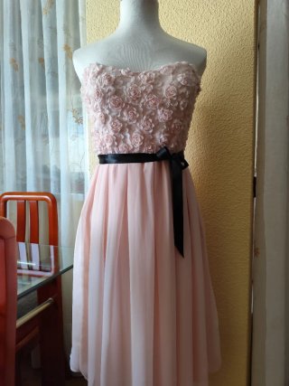 Vestido fiesta Amisu de gasa, nuevo T40