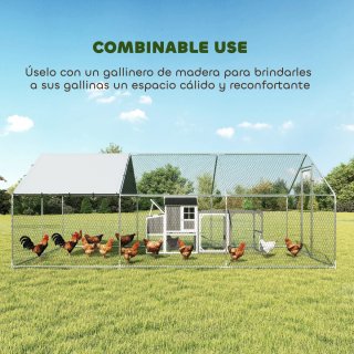 Gallinero Grande Acero Galvanizado Exterior