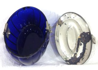 Joyería Antigua Vidrio y Plata 1950