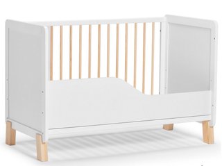 Cuna Nico Kindercraft Madera Blanca, evolutiva