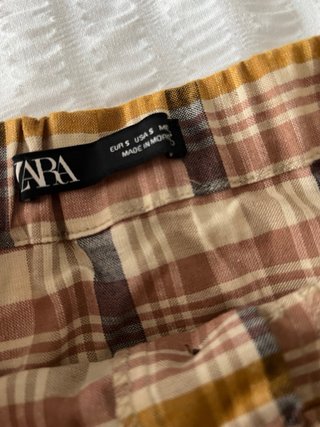 Falda asimétrica Zara cuadros