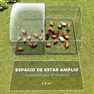 Gallinero Exterior 2,8x3,4x1,9m