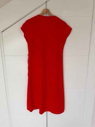 Vestido rojo cruzado mujer talla XS
