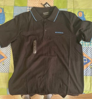 2 Polos McKenzie Talla M Negro y Gris
