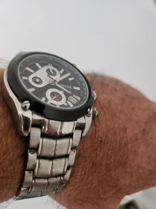 Orologio Prema Uomo Nero e Argento