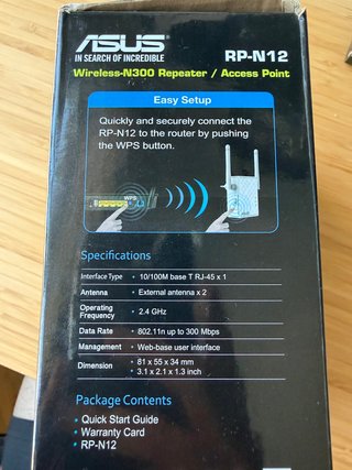 Repetidor Wi-Fi ASUS RP-N12 N300