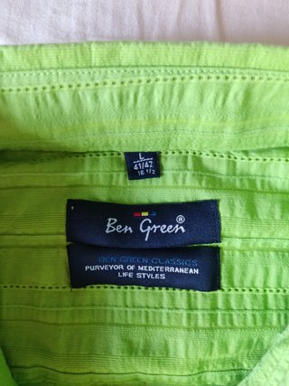 Camisa Ben Green Talla L Verde