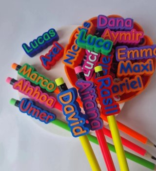 Lápices personalizados con nombres para peques