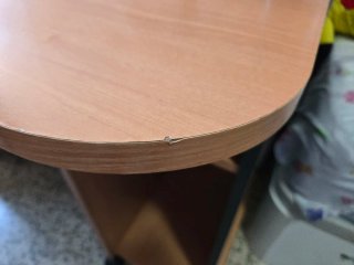 Escritorio madera con bandeja teclado