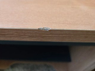 Escritorio madera con bandeja teclado
