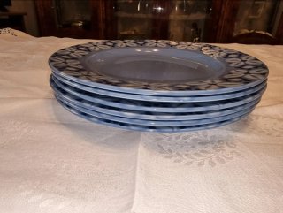 6 Piatti Piani, 6 Dessert, 1 Ciotola Laveno Ginori