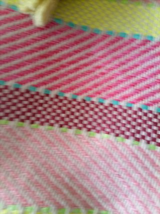 Bolso de mujer tejido tela y cuero