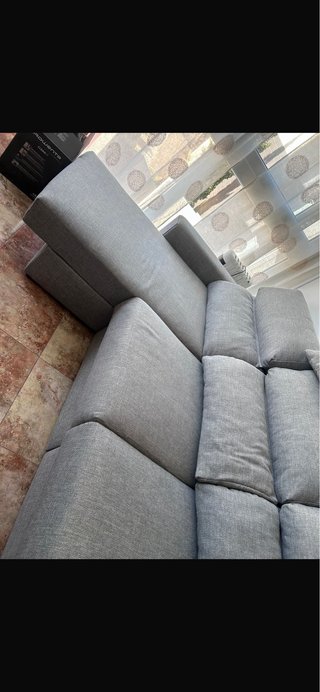 Sofá Cheslong extraíble gris