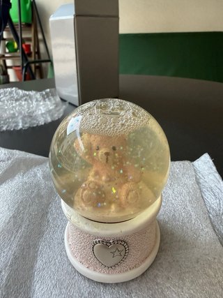 Palla con orsetto e glitter