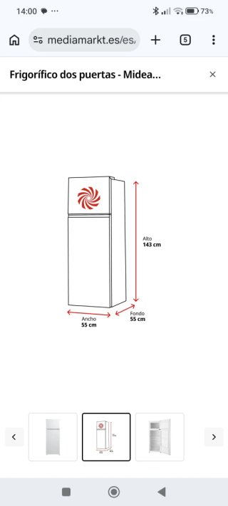 Frigorífico Midea Blanco Casi Nuevo