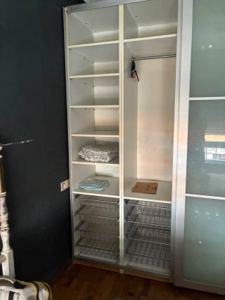 Armario puertas correderas cristal y metal