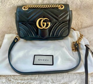 Borsa Gucci GG Marmont Nero e Oro