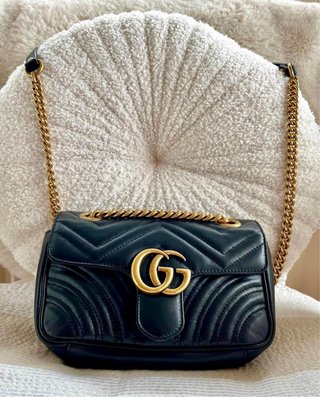 Borsa Gucci GG Marmont Nero e Oro