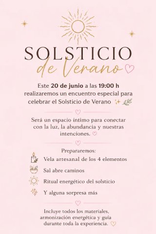 Vela artesanal para el solsticio